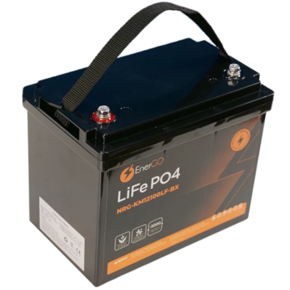 Акумулятор EnerGo LiFePO4 12V 100Ah Bluetooth (NRG-KM12100LF-BX-BT)