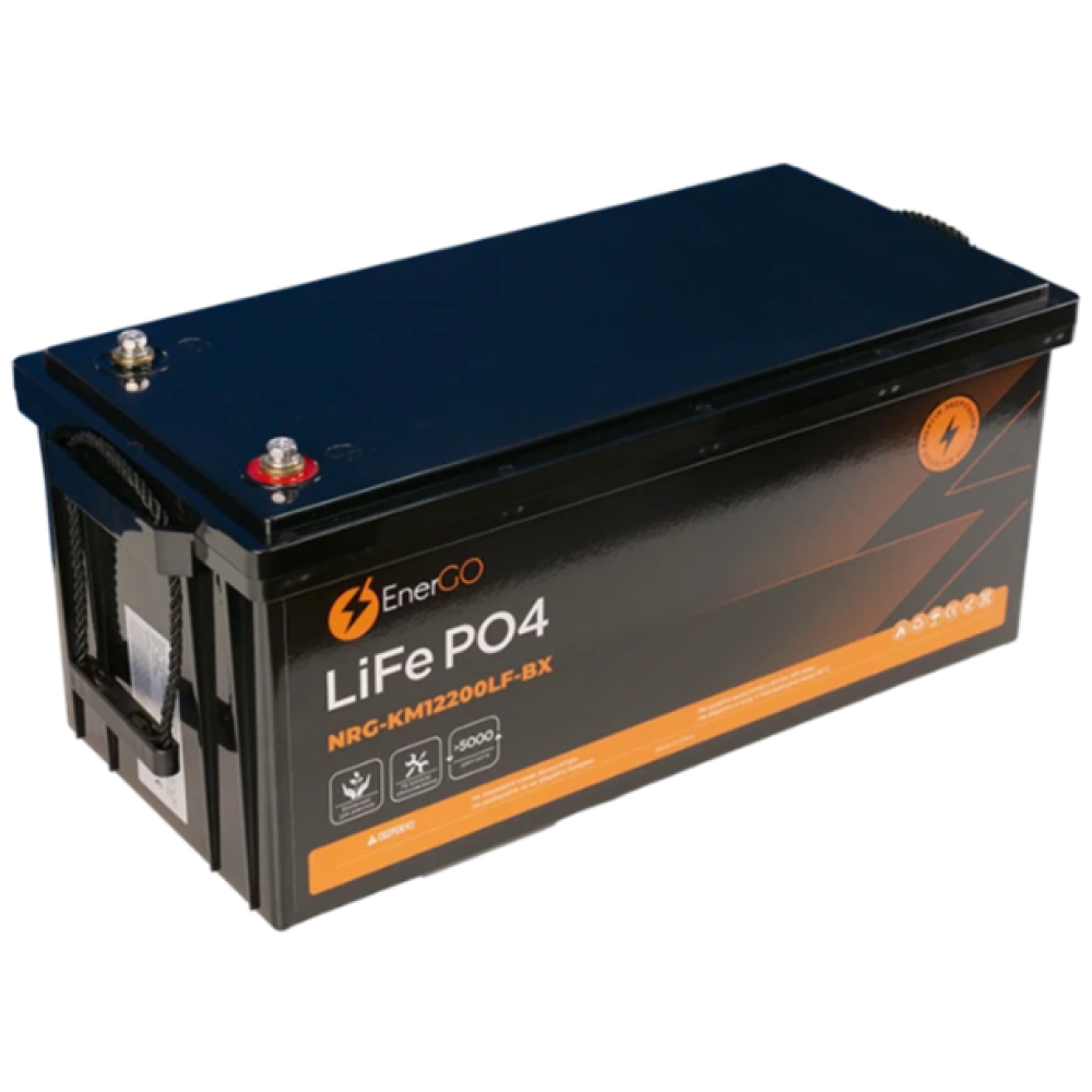 Акумулятор EnerGo LiFePO4 12V 200Ah Bluetooth (NRG-KM12200LF-BX-BT)