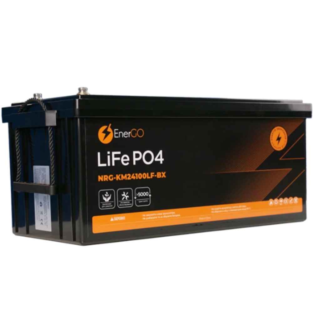 Аккумулятор EnerGo LiFePO4 24V 100Ah Bluetooth (NRG-KM24100LF-BX-BT)