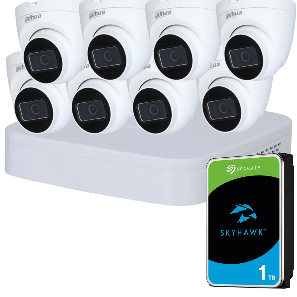 Комплект видеонаблюдения Dahua HD KIT 8x2MP INDOOR + HDD 1TB