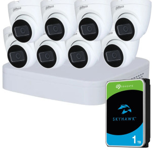 Комплект відеоспостереження Dahua HD KIT 8x2MP INDOOR + HDD 1TB