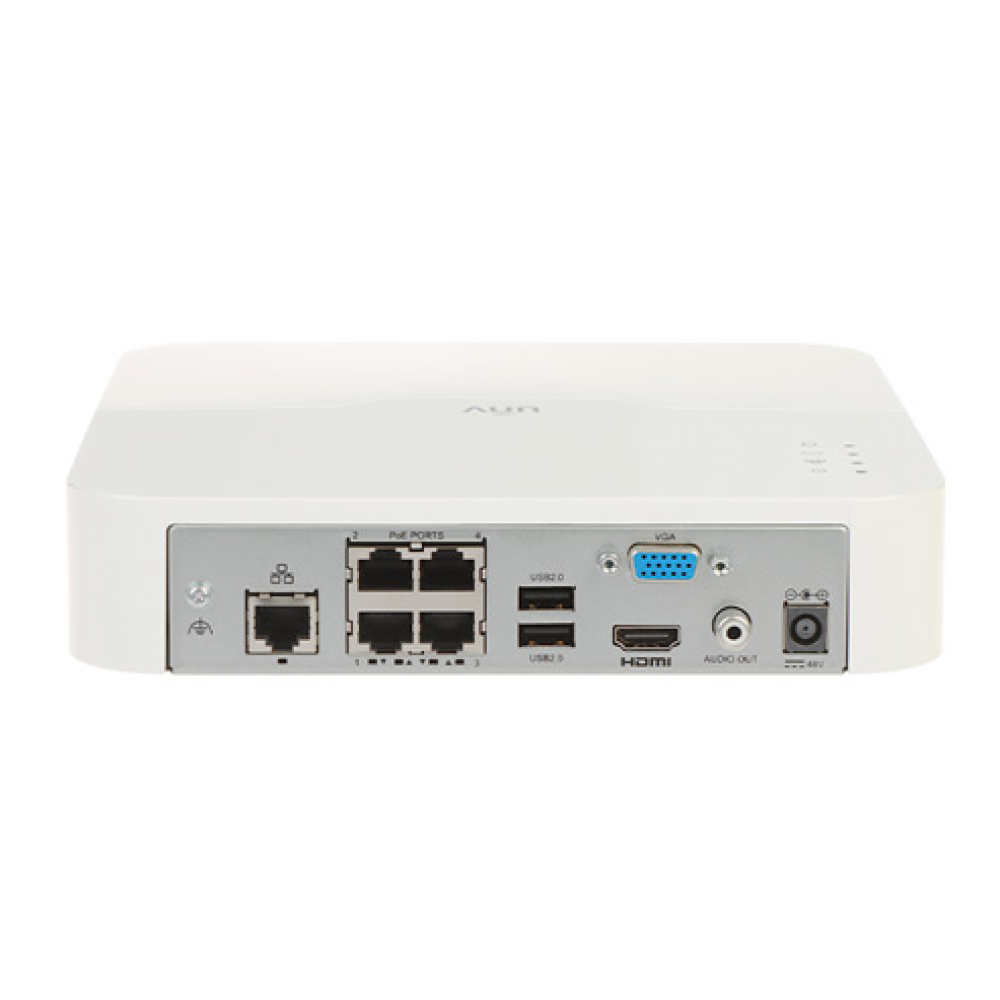 4-канальний NVR відеореєстратор Uniview NVR301-04LS3-P4 з підтримкою PoE