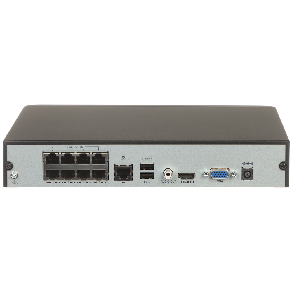 8-канальный NVR видеорегистратор Uniview NVR301-08S3-P8 с поддержкой PoE