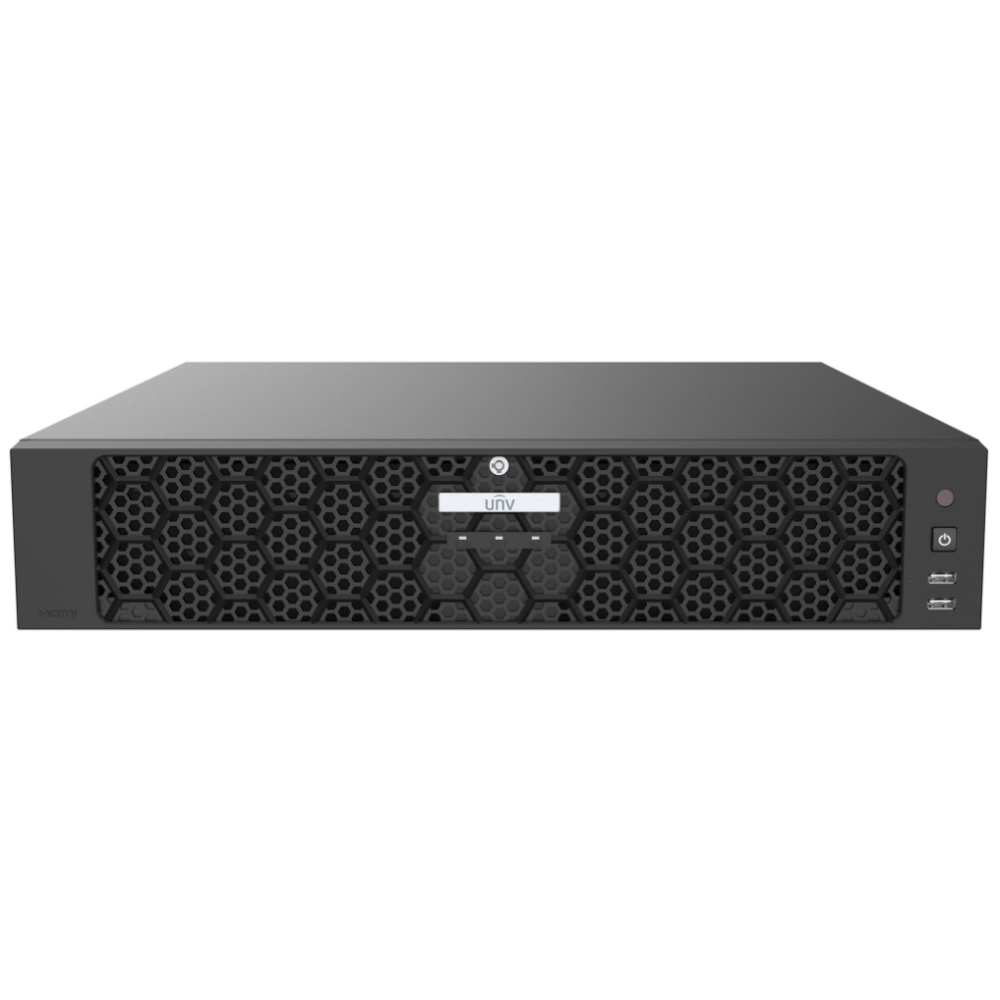 32-канальний NVR відеореєстратор Uniview NVR508-32E-R Black