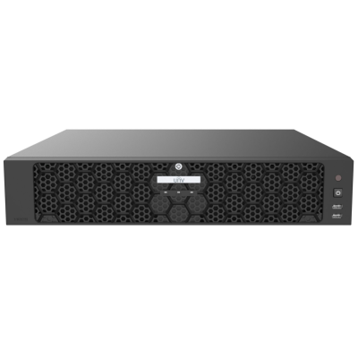 32-канальний NVR відеореєстратор Uniview NVR508-32E-R Black