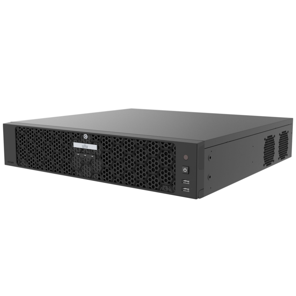32-канальний NVR відеореєстратор Uniview NVR508-32E-R Black