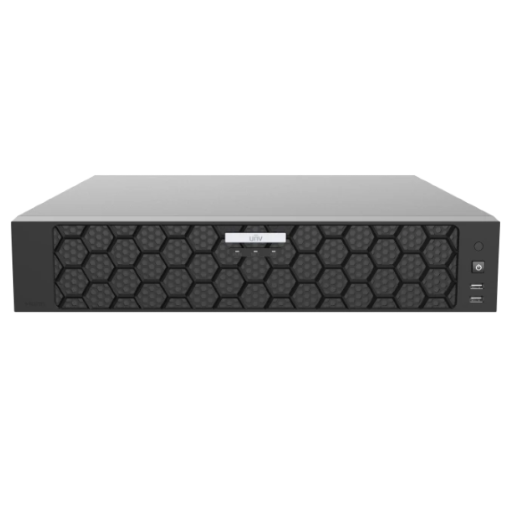 64-канальний NVR відеореєстратор Uniview NVR508-64E-IQ Black