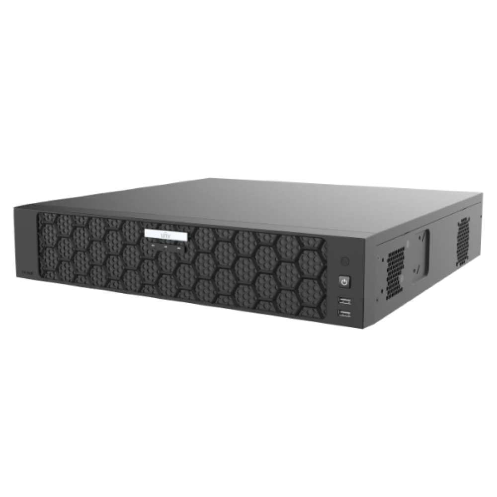 64-канальний NVR відеореєстратор Uniview NVR508-64E-IQ Black