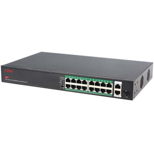 PoE-комутатор некерований 19-портовий ONV ONV-H1016PFD з 16 портами PoE