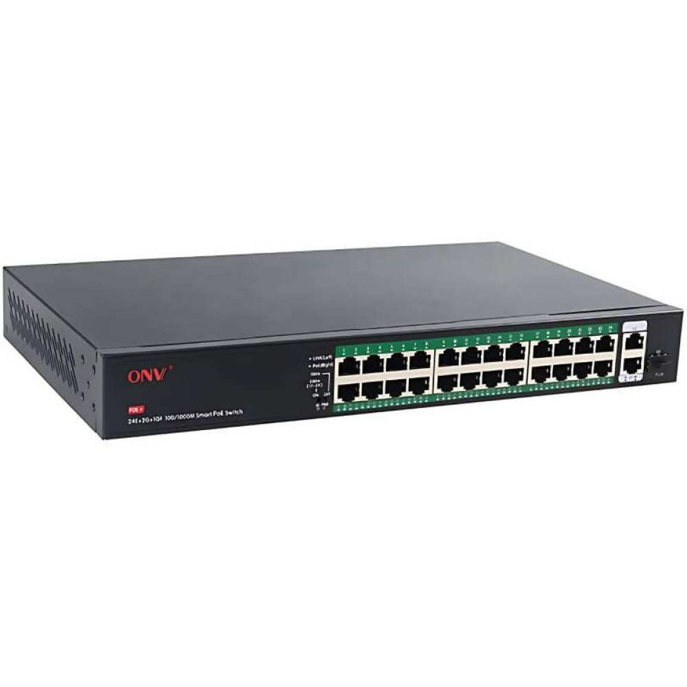 PoE-комутатор некерований 27-портовий ONV ONV-H1024PFD з 24 портами PoE