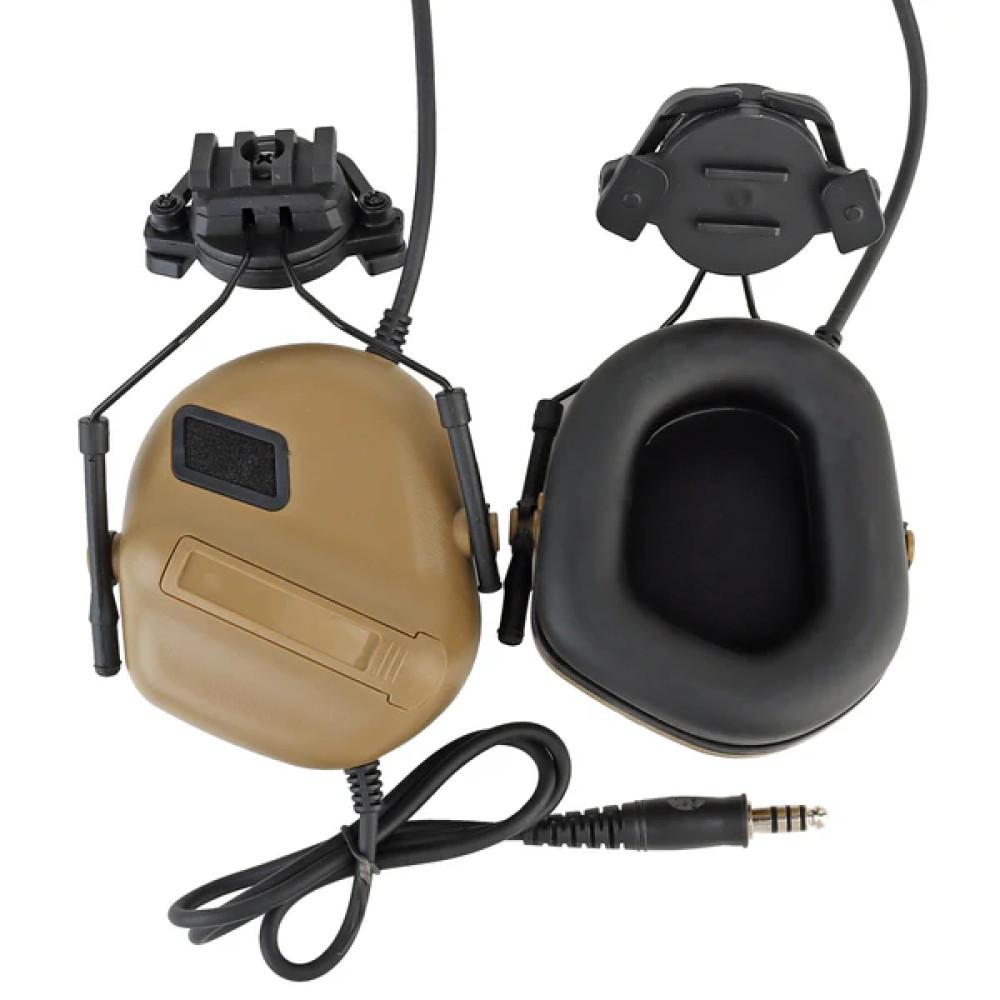 Активные наушники на шлем Partizan Tactical Active Helmet Headset Coyote