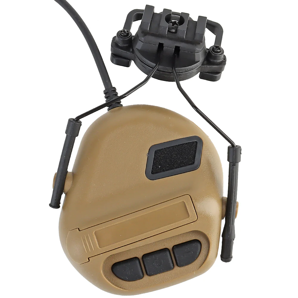 Активные наушники на шлем Partizan Tactical Active Helmet Headset Coyote