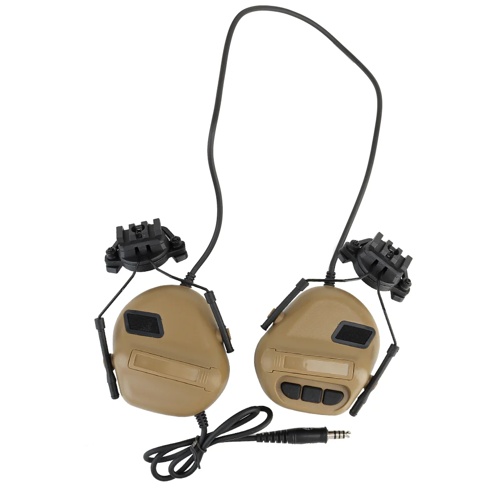 Активные наушники на шлем Partizan Tactical Active Helmet Headset Coyote