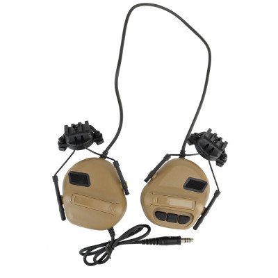 Активные наушники на шлем Partizan Tactical Active Helmet Headset Coyote