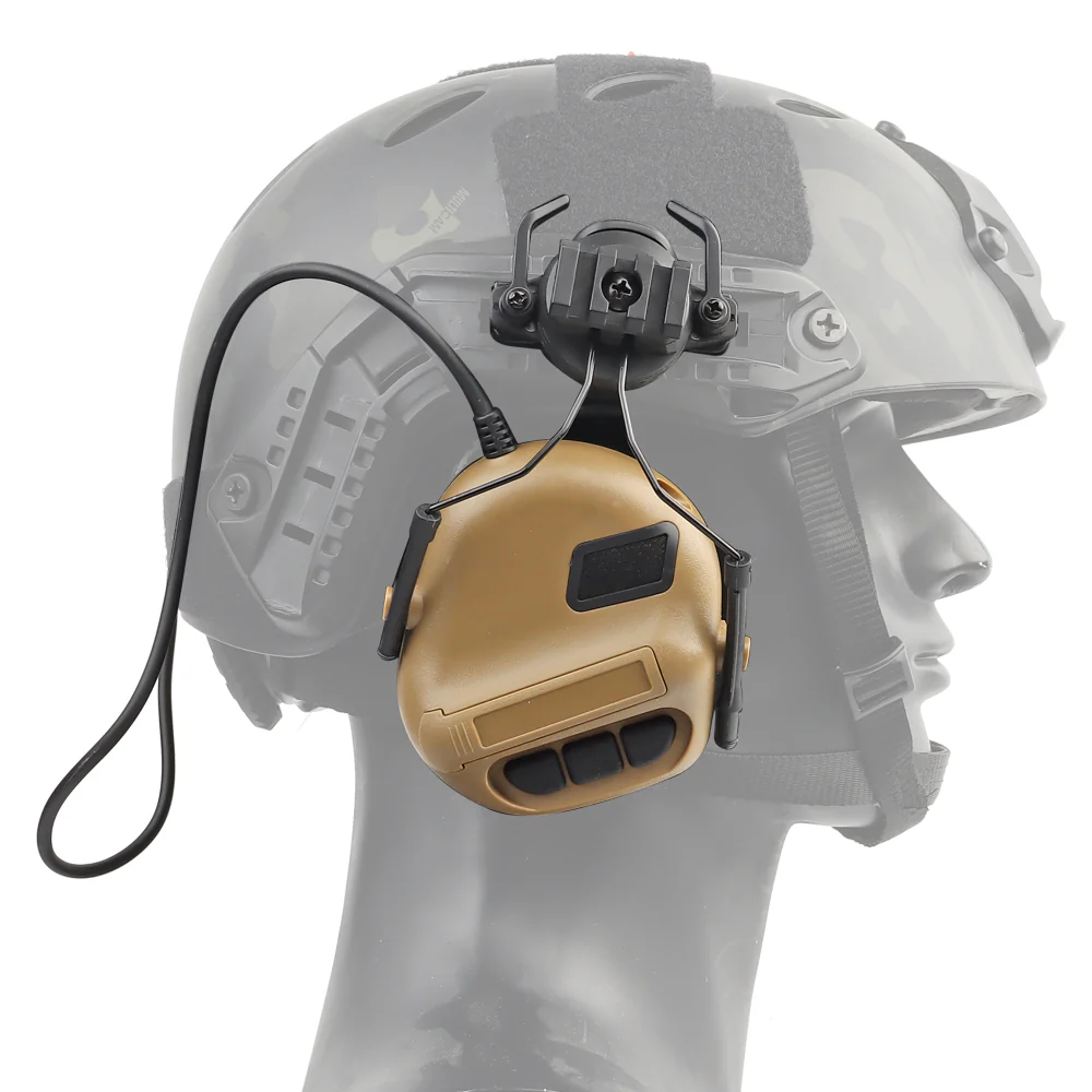 Активные наушники на шлем Partizan Tactical Active Helmet Headset Coyote