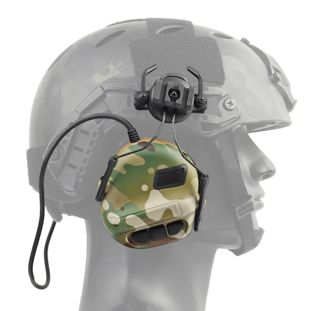 Активні навушники на шолом Partizan Tactical Active Helmet Headset Multicam