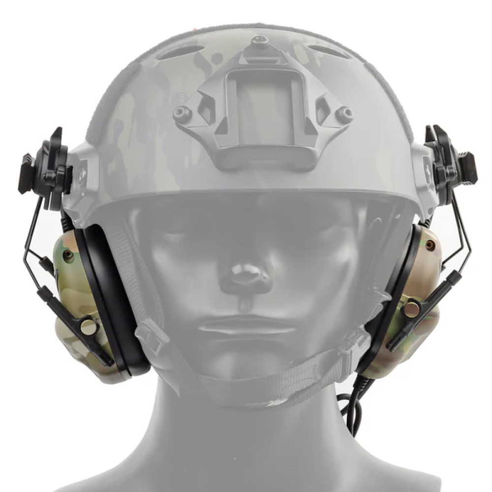 Активні навушники на шолом Partizan Tactical Active Helmet Headset Multicam