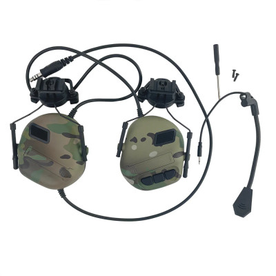 Активні навушники на шолом Partizan Tactical Active Helmet Headset Multicam