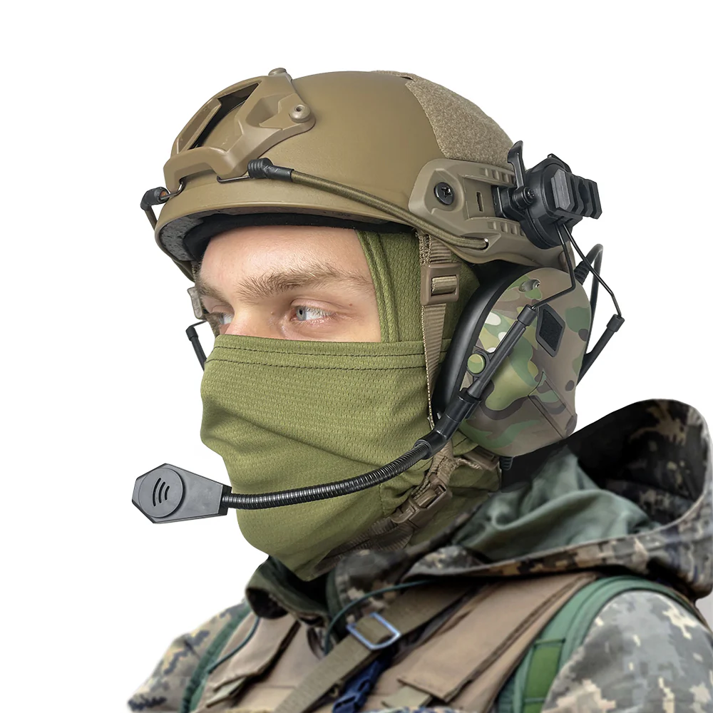 Активні навушники на шолом Partizan Tactical Active Helmet Headset Multicam