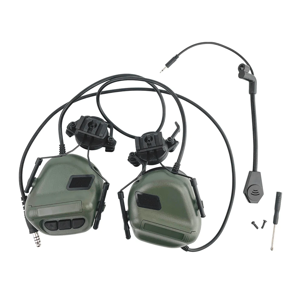 Активные наушники на шлем Partizan Tactical Active Helmet Headset Olive