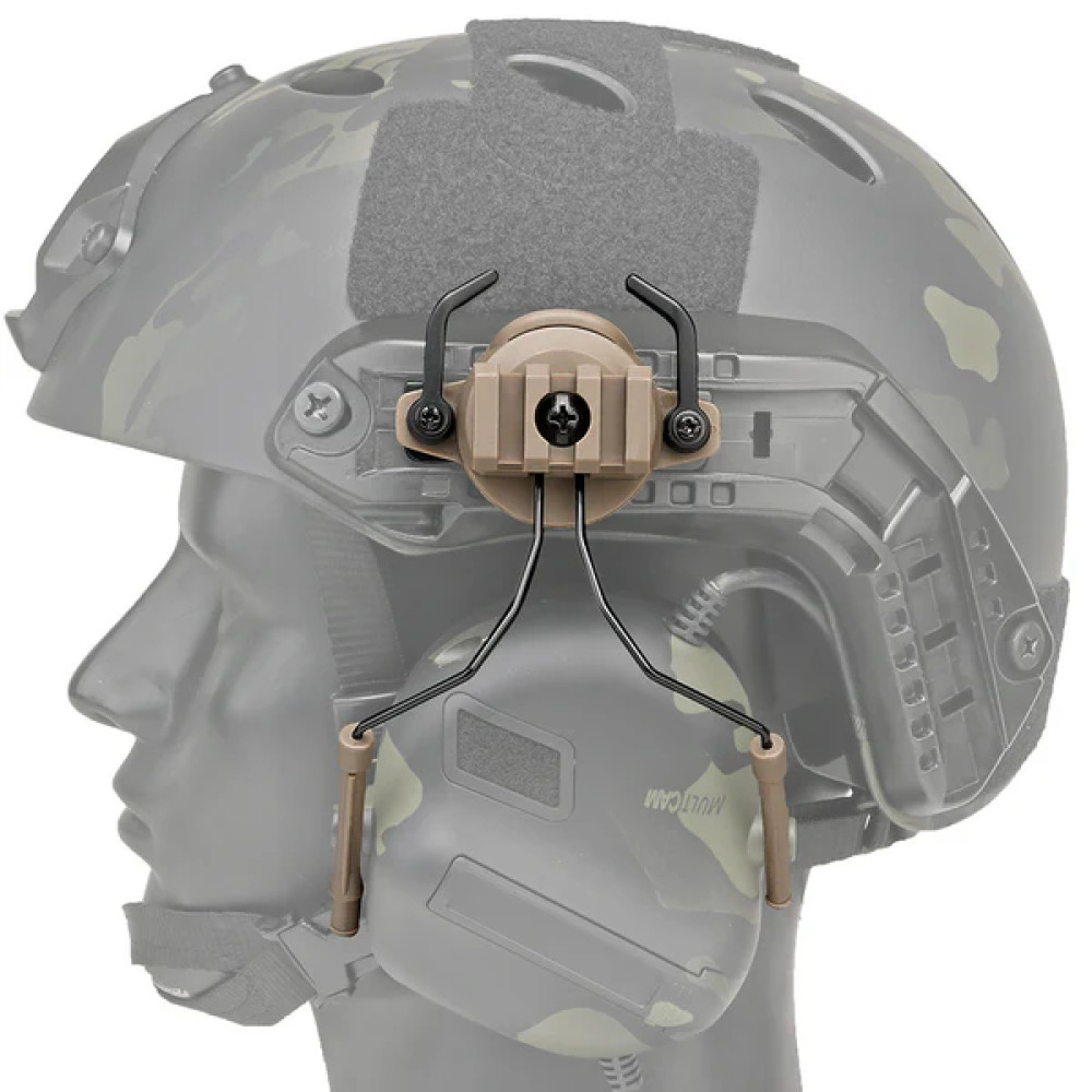 Адаптер для тактичних навушників на шолом Partizan Tactical FAST Helmet Headset Adapter 2 Coyote