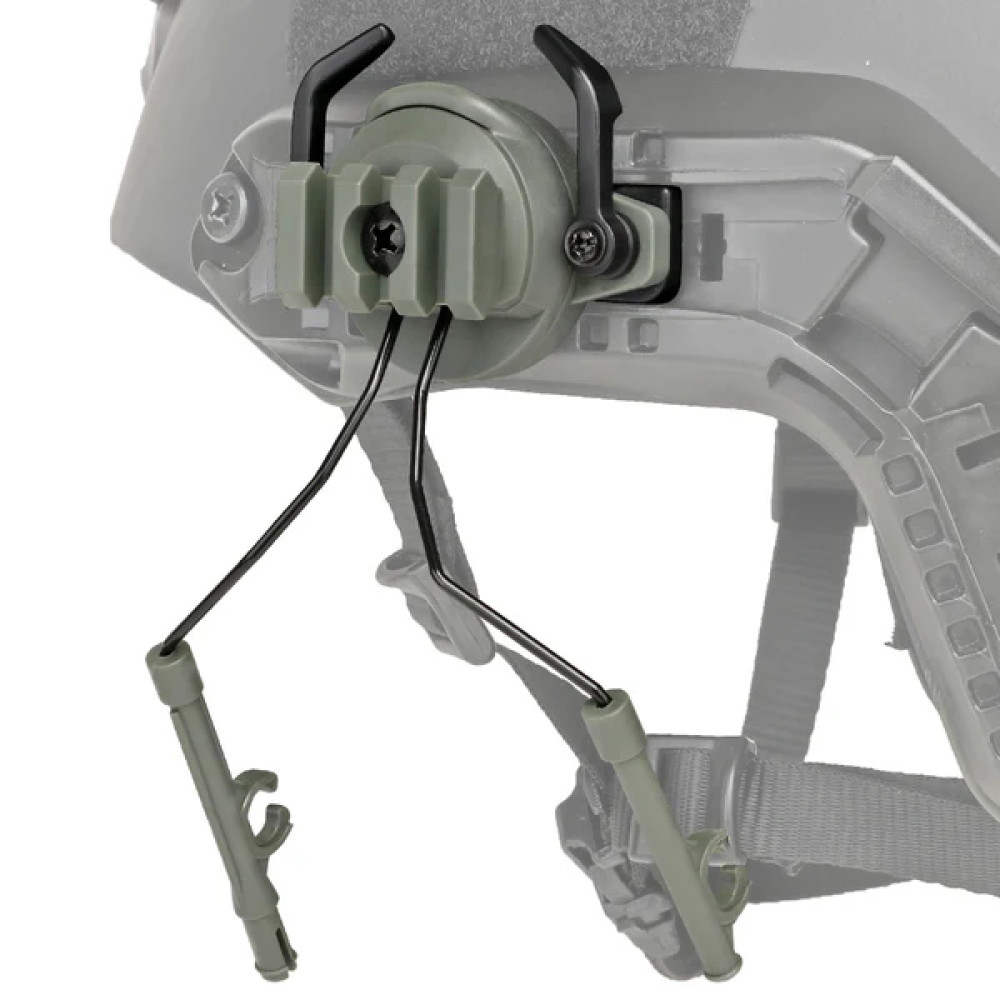 Адаптер для тактичних навушників на шолом Partizan Tactical FAST Helmet Headset Adapter 2 Olive