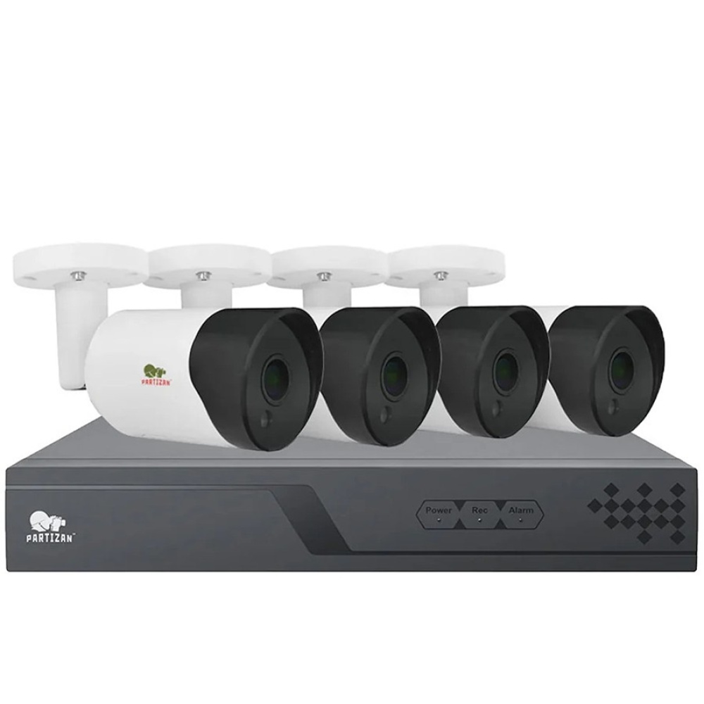 Комплект відеоспостереження Partizan IP-25 4xCAM + 1xNVR