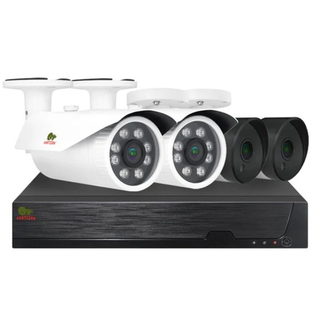 Комплект відеоспостереження Partizan PRO AHD-41 4xCAM + 1xDVR + HDD