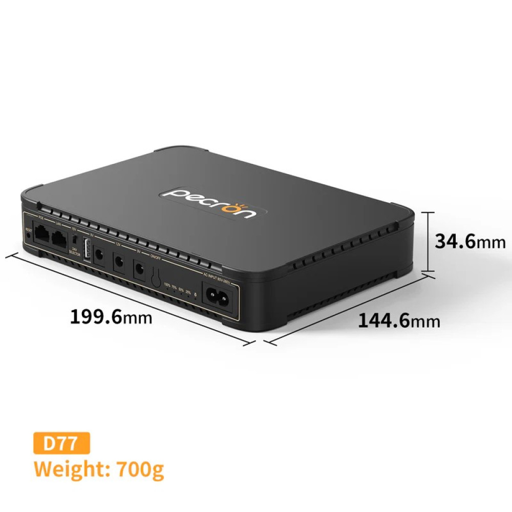 ДБЖ для роутера Pecron D77 36W 76.96Wh
