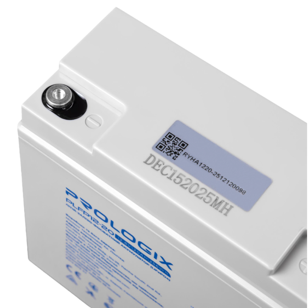 Акумуляторна батарея Prologix PLFP12-20 LiFePO4 (12.8 В / 20 А·г / 256 Вт·г)