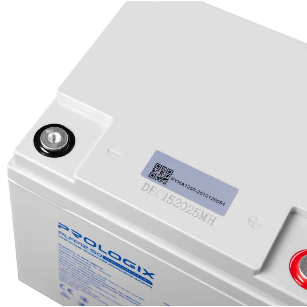 Акумуляторна батарея Prologix PLFP12-50 LiFePO4 (12.8 В / 50 А·г / 640 Вт·г)