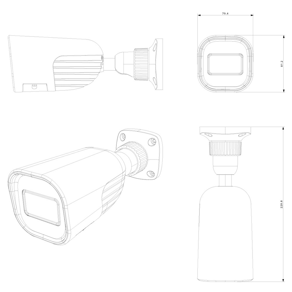 5 Мп IP-відеокамера Provision-ISR BMH-THERMAL-7-V2 теплова (7 мм) + оптична (8 мм)