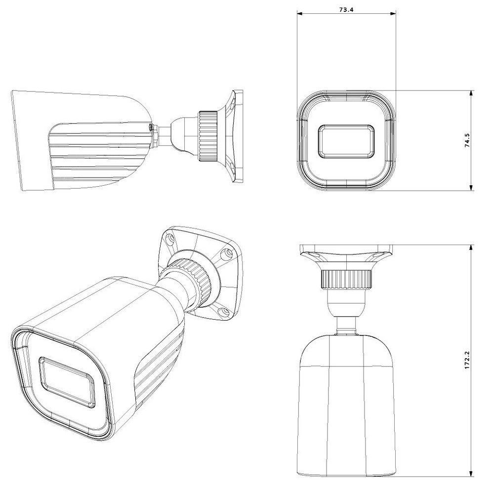 2 Мп IP-видеокамера Provision-ISR BSH-320IPSN-28 (2.8 мм) с микрофоном