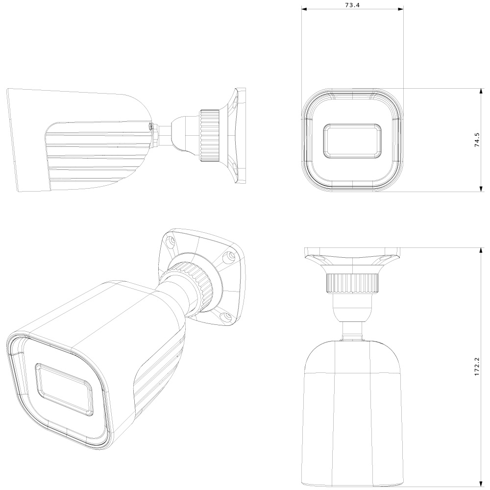 2 Мп IP-відеокамера Provision-ISR BSH-320IPSN-28-G (2.8 мм) з мікрофоном