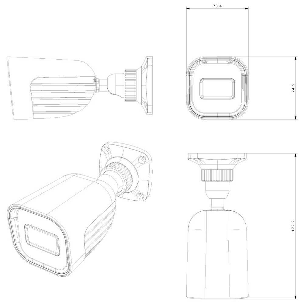 4 Мп IP-відеокамера Provision-ISR BSH-340IPSN-28 (2.8 мм) з мікрофоном