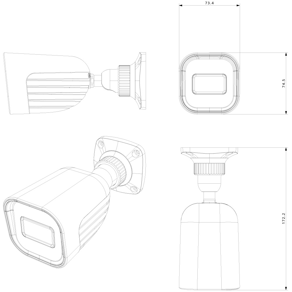 4 Мп IP-видеокамера Provision-ISR BSV-340SR3N-36 (3.6 мм) с микрофоном