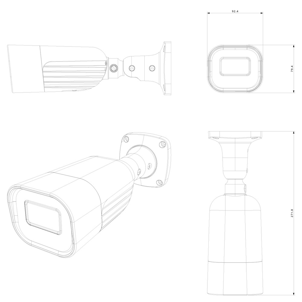 4 Мп IP-відеокамера Provision-ISR I8-340IPEN-MVF2-V5 (7-22 мм) з мікрофоном