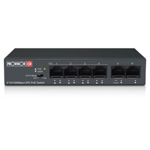 4-портовий PoE-комутатор Provision-ISR PoES-0460C+2I-V2 некерований