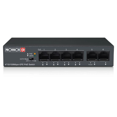 4-портовый PoE-коммутатор Provision-ISR PoES-0460C+2I-V2 неуправляемый