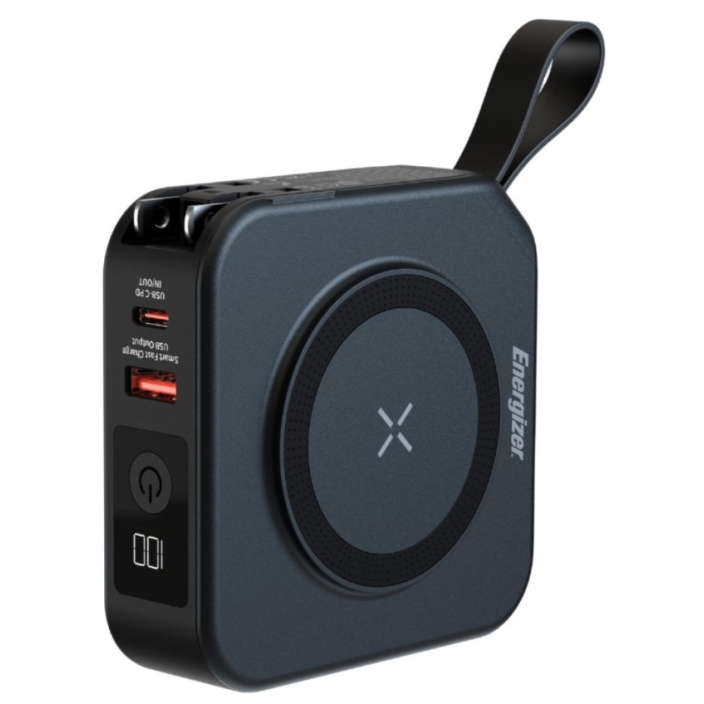 Павербанк Energizer QM10001AC Magnetic Wireless QM10001AC Black (10000 мА·г / 20 Вт)