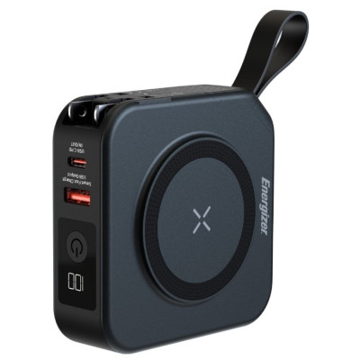 Павербанк Energizer QM10001AC Magnetic Wireless QM10001AC Black (10000 мА·г / 20 Вт)