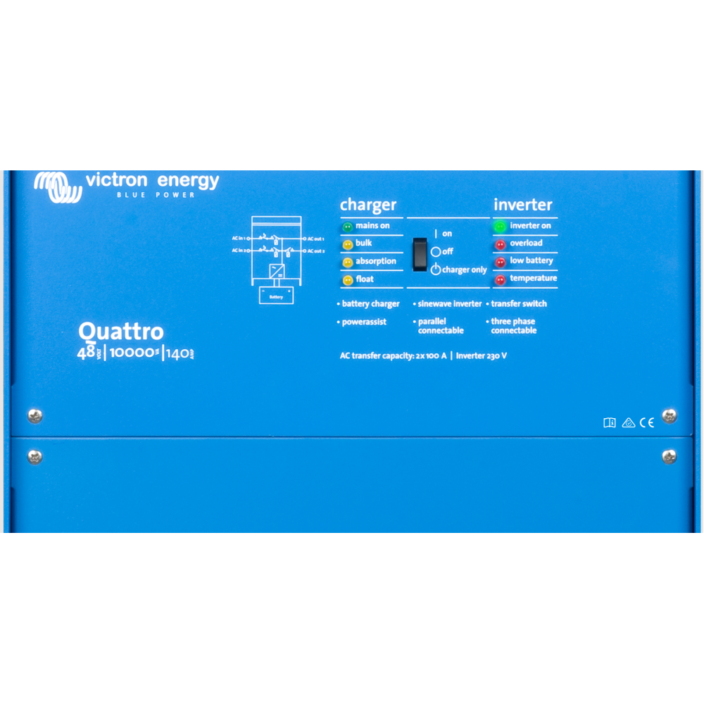 Інвертор Victron Energy Quattro 48/10000/140-100/100 однофазний