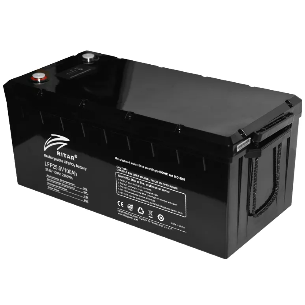 Литиевая аккумуляторная батарея Ritar R-LFP25.6V100AH G1 c Bluetooth (25.6 В / 100 А·ч)