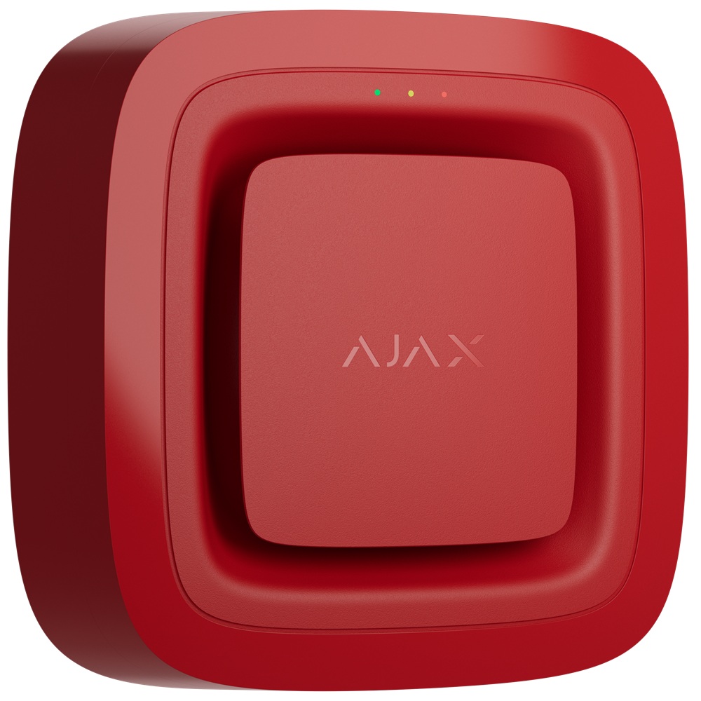 Беспроводной адресный пожарный оповещатель Ajax EN54 FireProtect (Sounder) Jeweller red звуковой (118604.278.RD1)