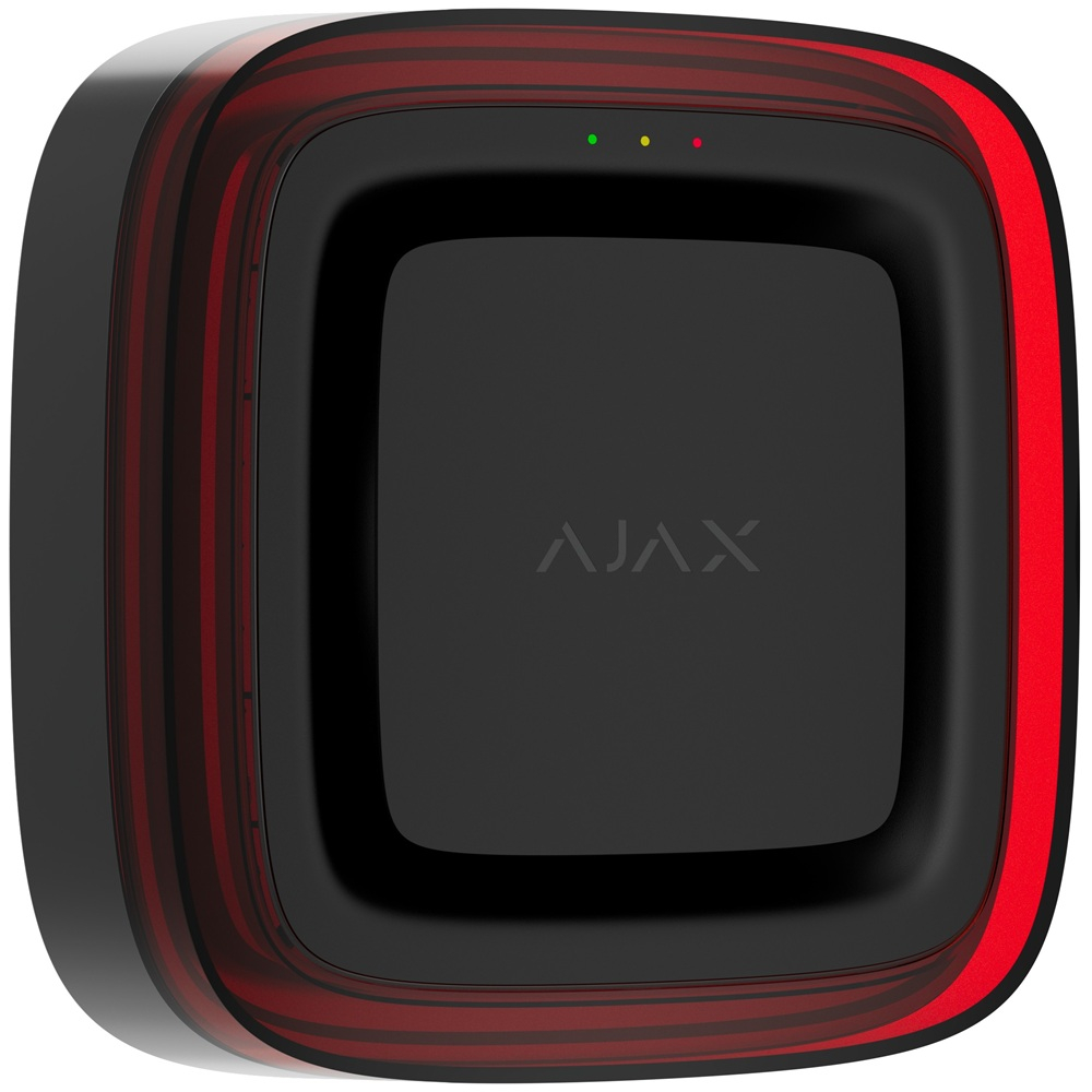 Бездротовий адресний пожежний оповіщувач Ajax EN54 FireProtect (Sounder/VAD) Jeweller black світлозвуковий (118600.279.BL1)