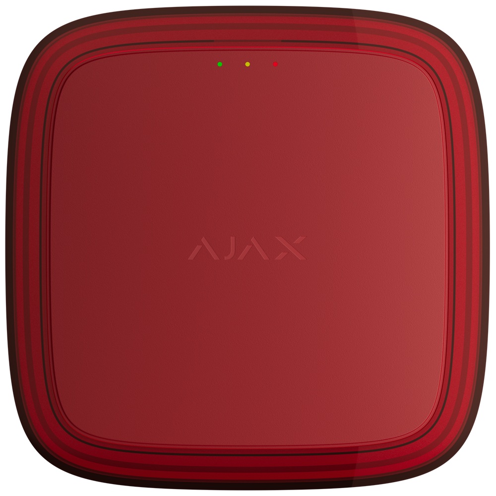 Бездротовий адресний пожежний оповіщувач Ajax EN54 FireProtect (VAD) Jeweller red світловий (118607.277.RD1)