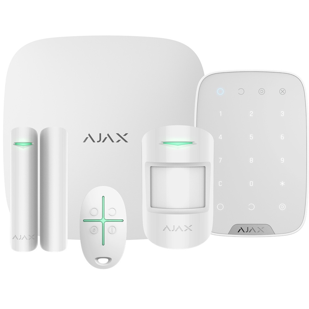 Комплект бездротової сигналізації Ajax StarterKit Cam Plus white з фотофіксацією тривог (117597.66.WH1)