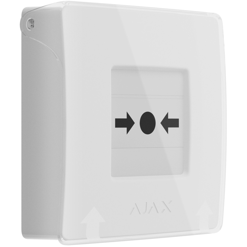 Бездротова програмована кнопка Ajax ManualCallPoint Jeweller (White) з механізмом скидання  (87645.171.NC1)