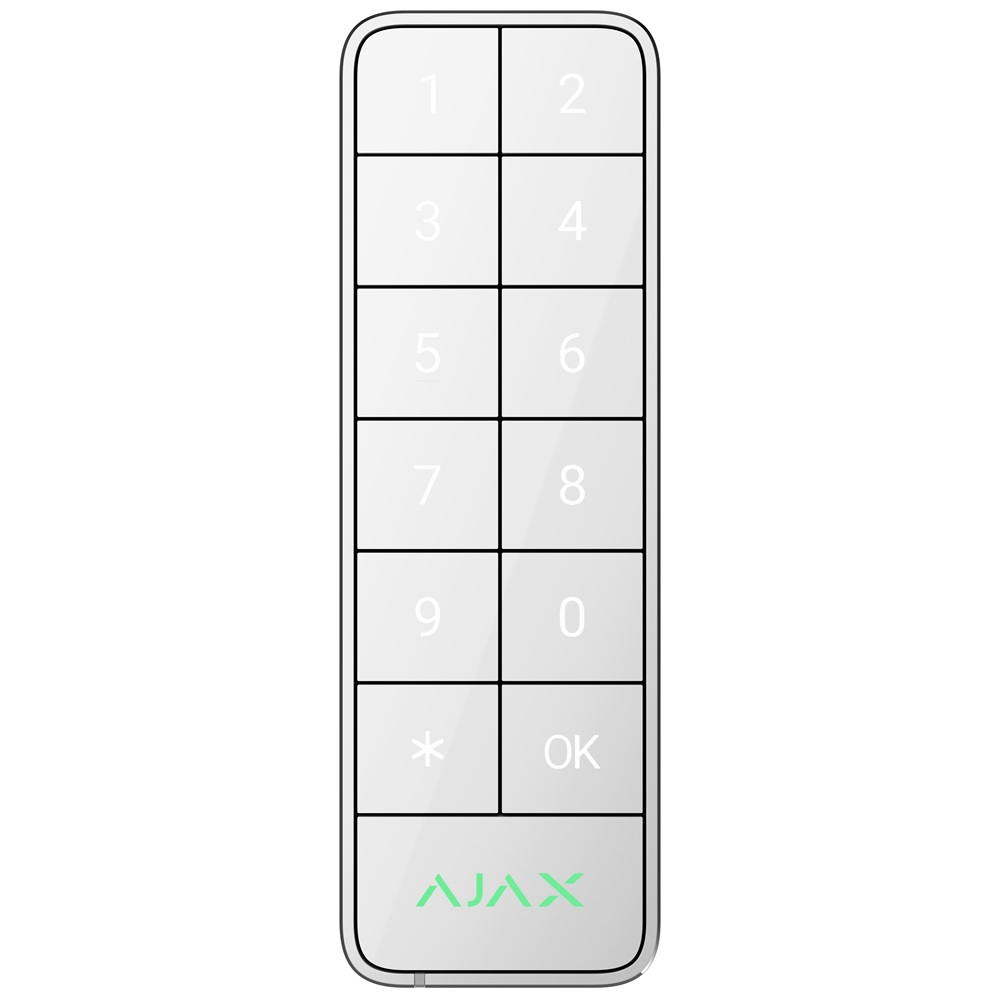 Дротова клавіатура Ajax Superior KeyPad Outdoor Fibra white (117759.285.WH)