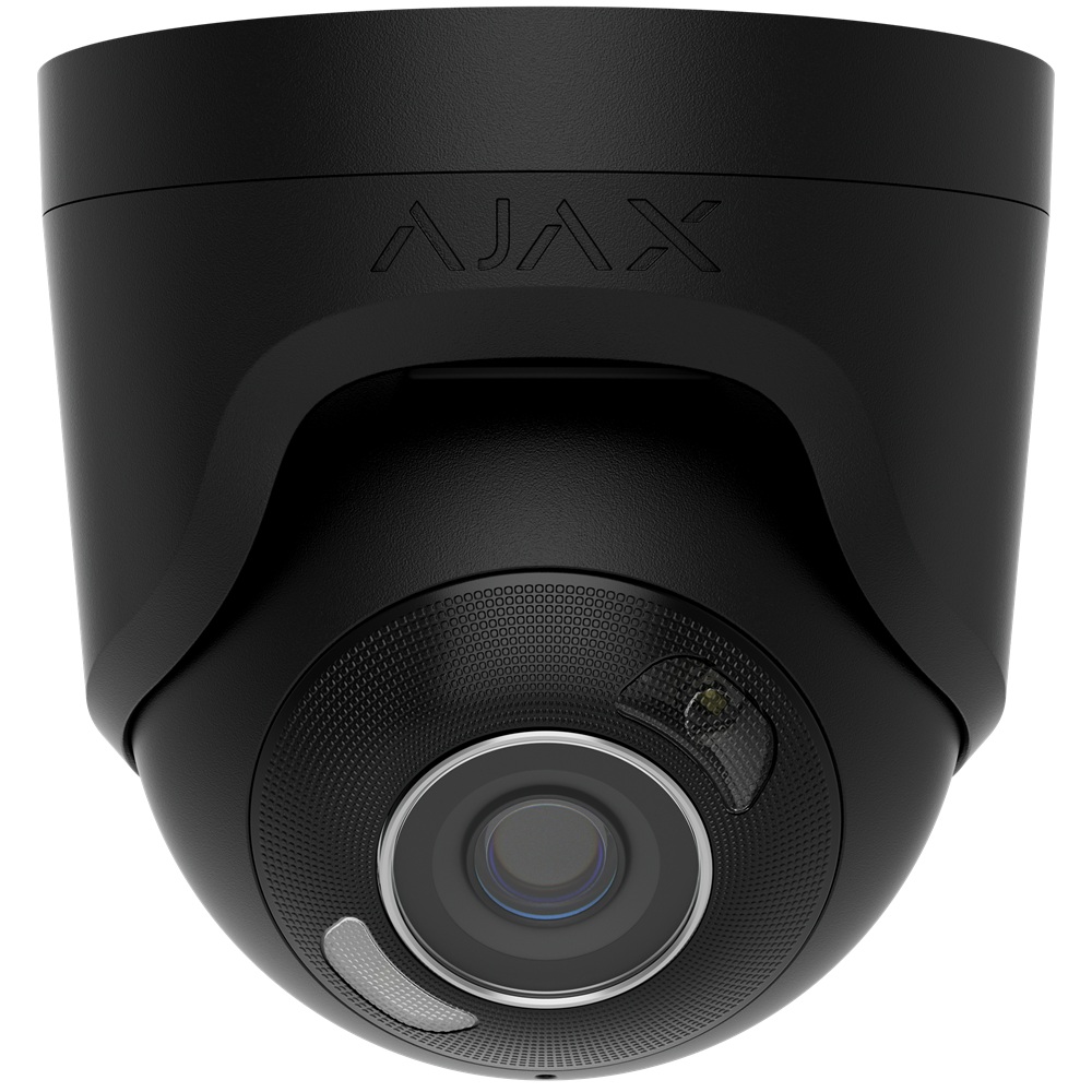 5 Мп IP-камера Ajax TurretCam HL (5 Mp/2.8 mm) black з гібридним підсвічуванням (126260.197.BL1)